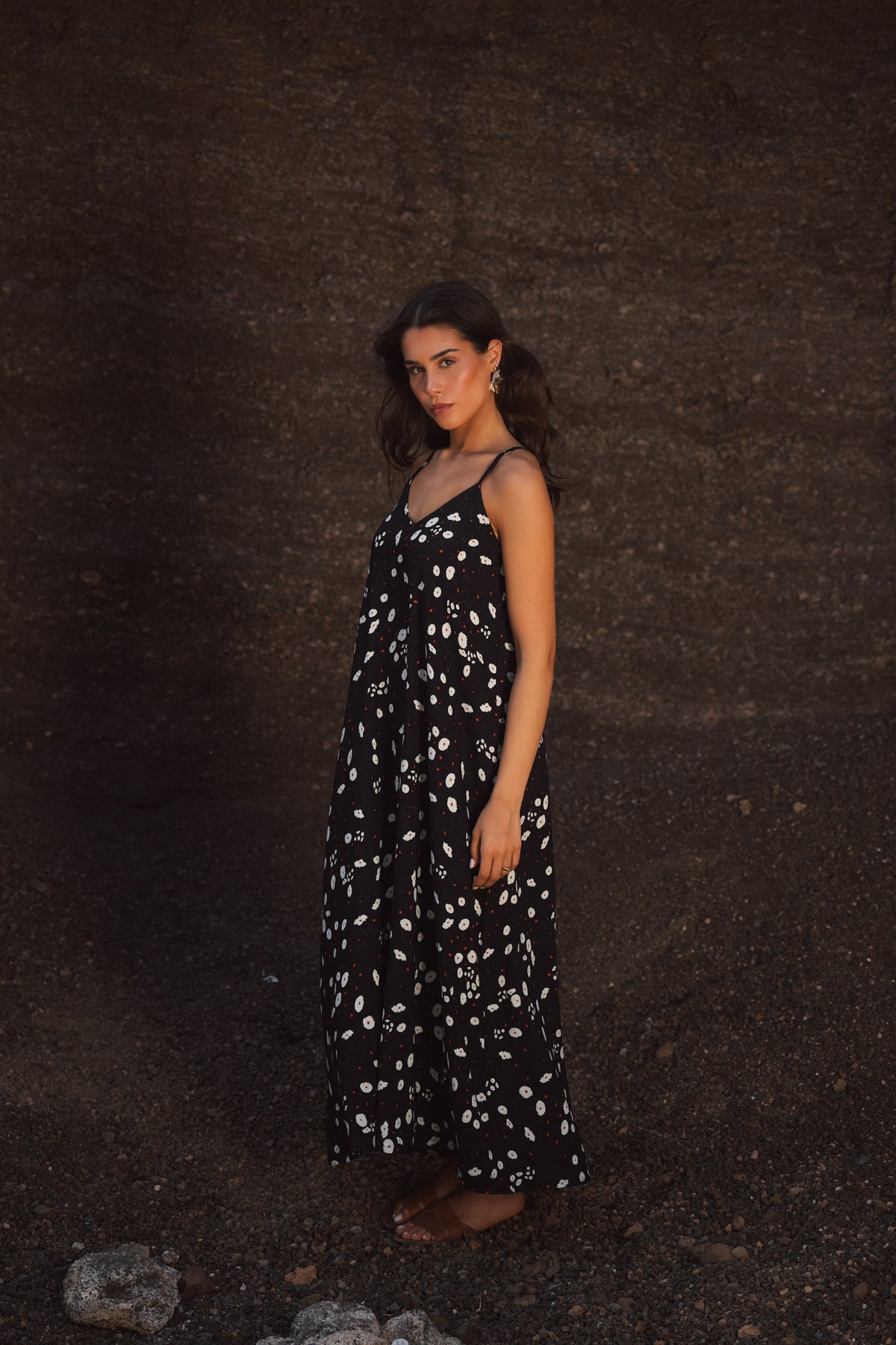 Vestido Midi Fluido Estampado