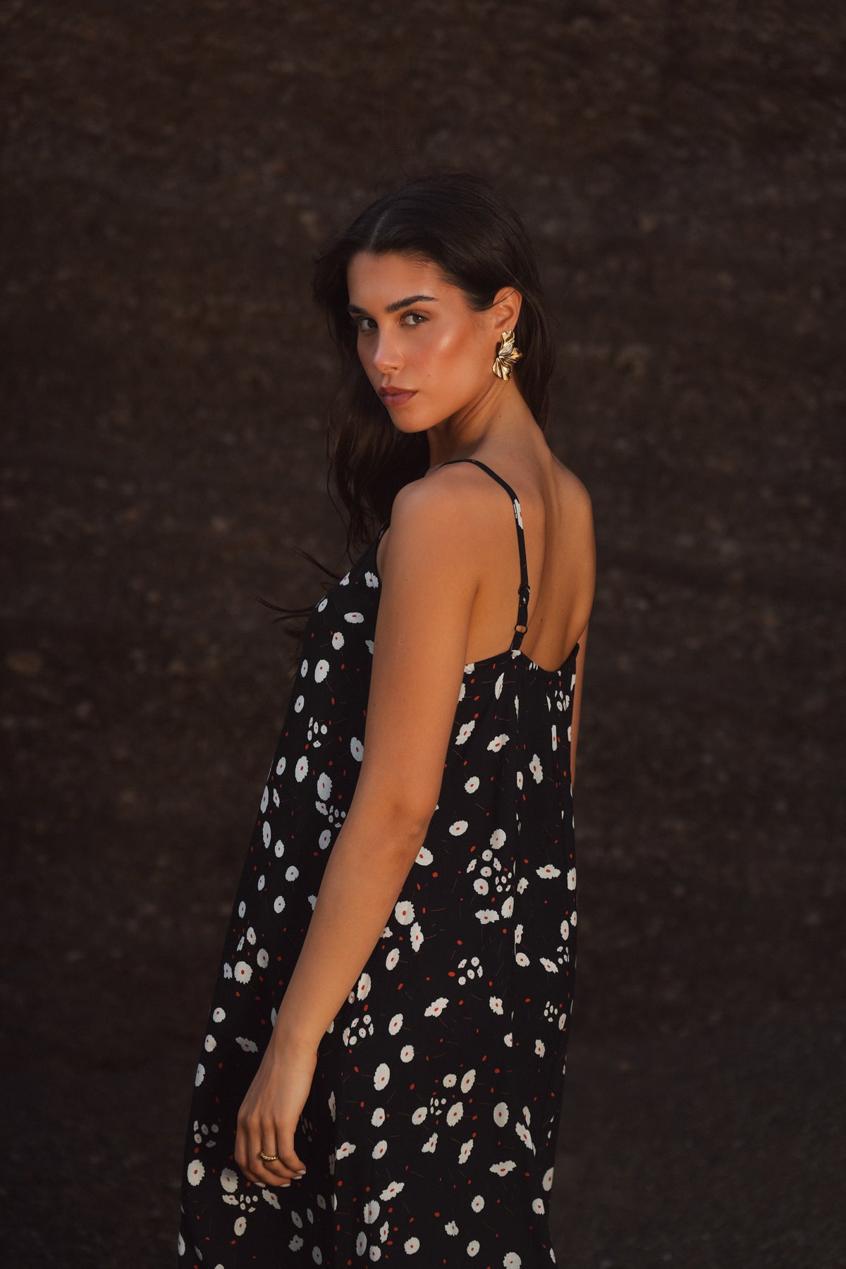 Vestido Midi Fluido Estampado