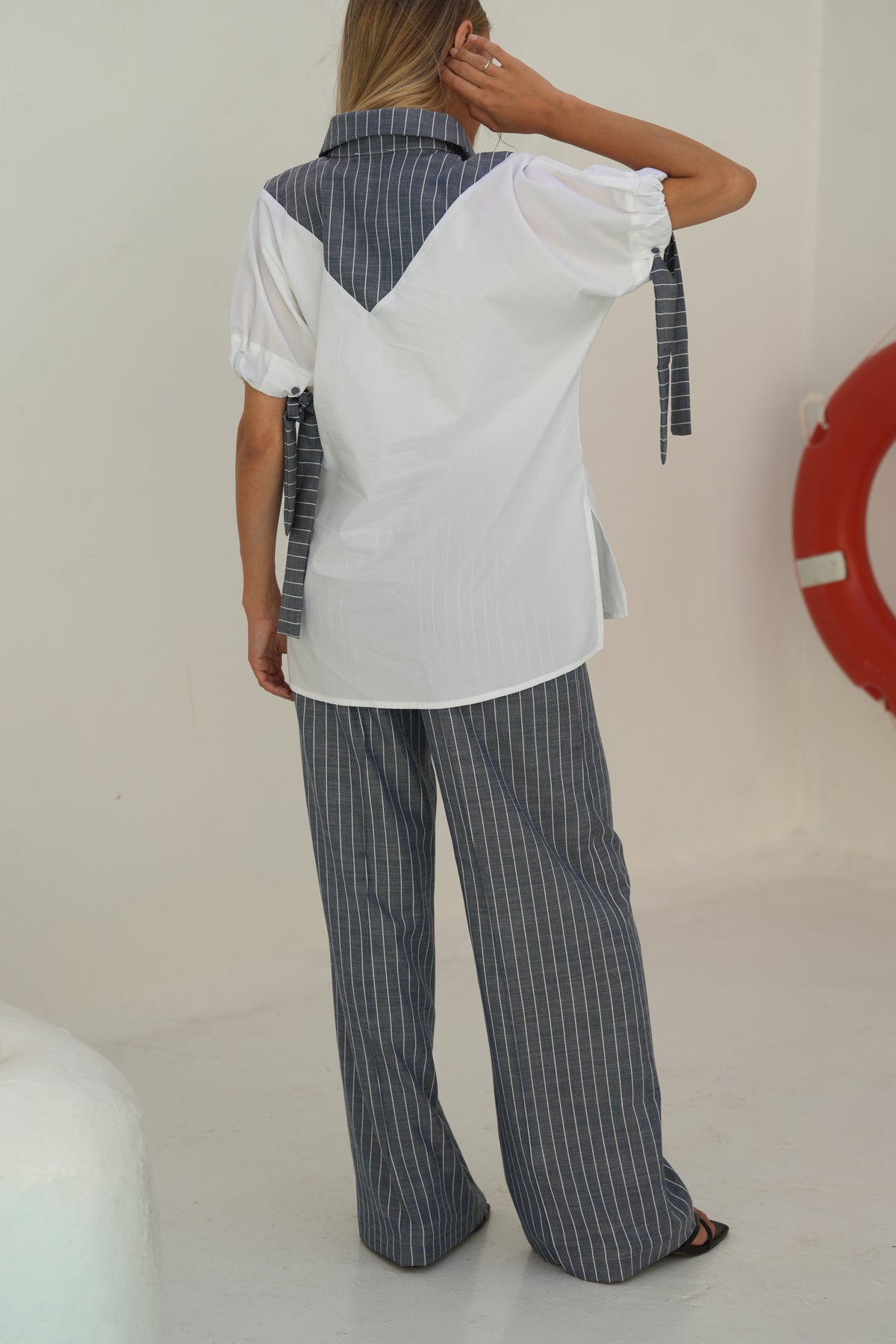 Camisa Bicolor com Detalhes Riscados | GUIMANOS – vista 5