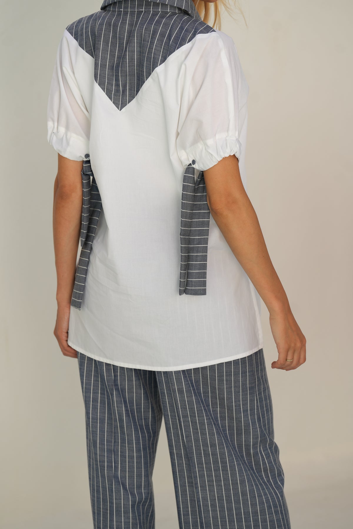Camisa Bicolor com Detalhes Riscados | GUIMANOS – vista 6