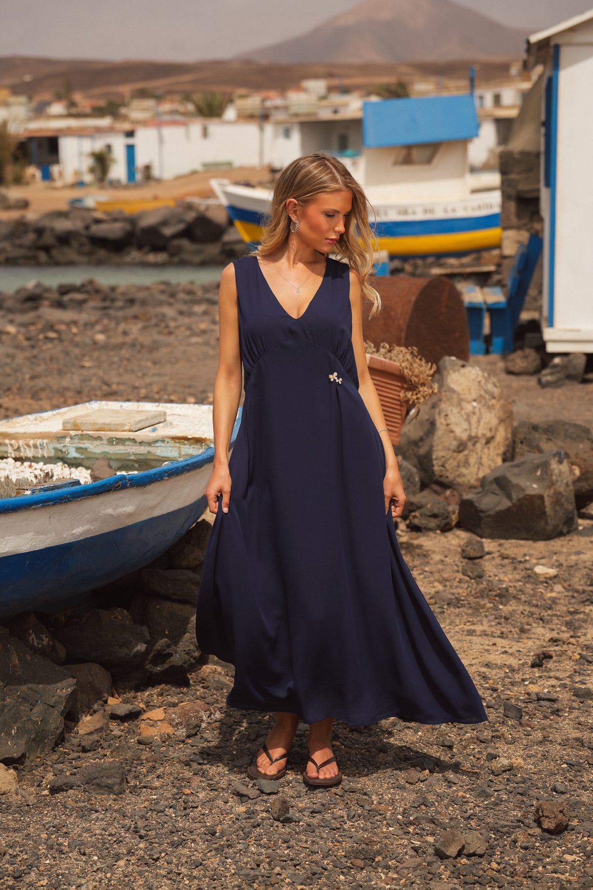 vestido midi dress MRS. APRIL DRESS RED