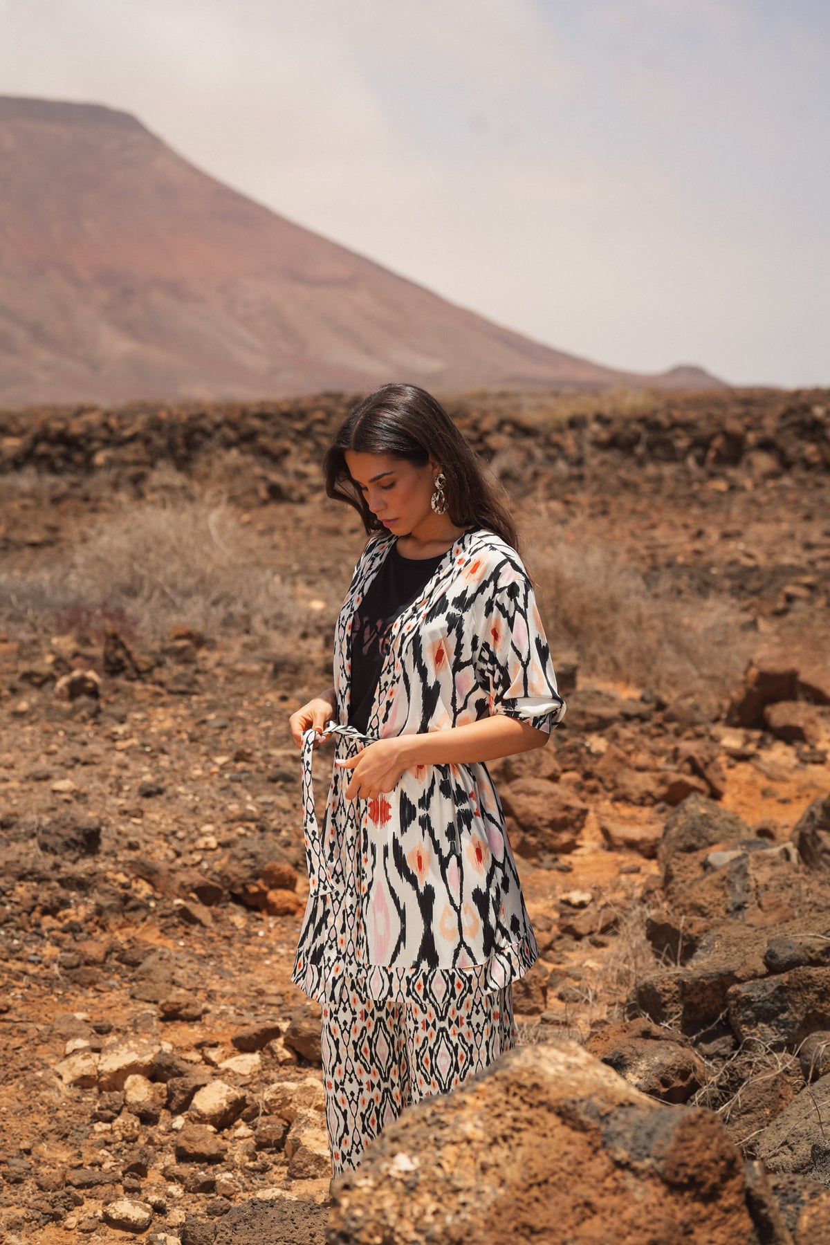 Kimono Estampado Fluido