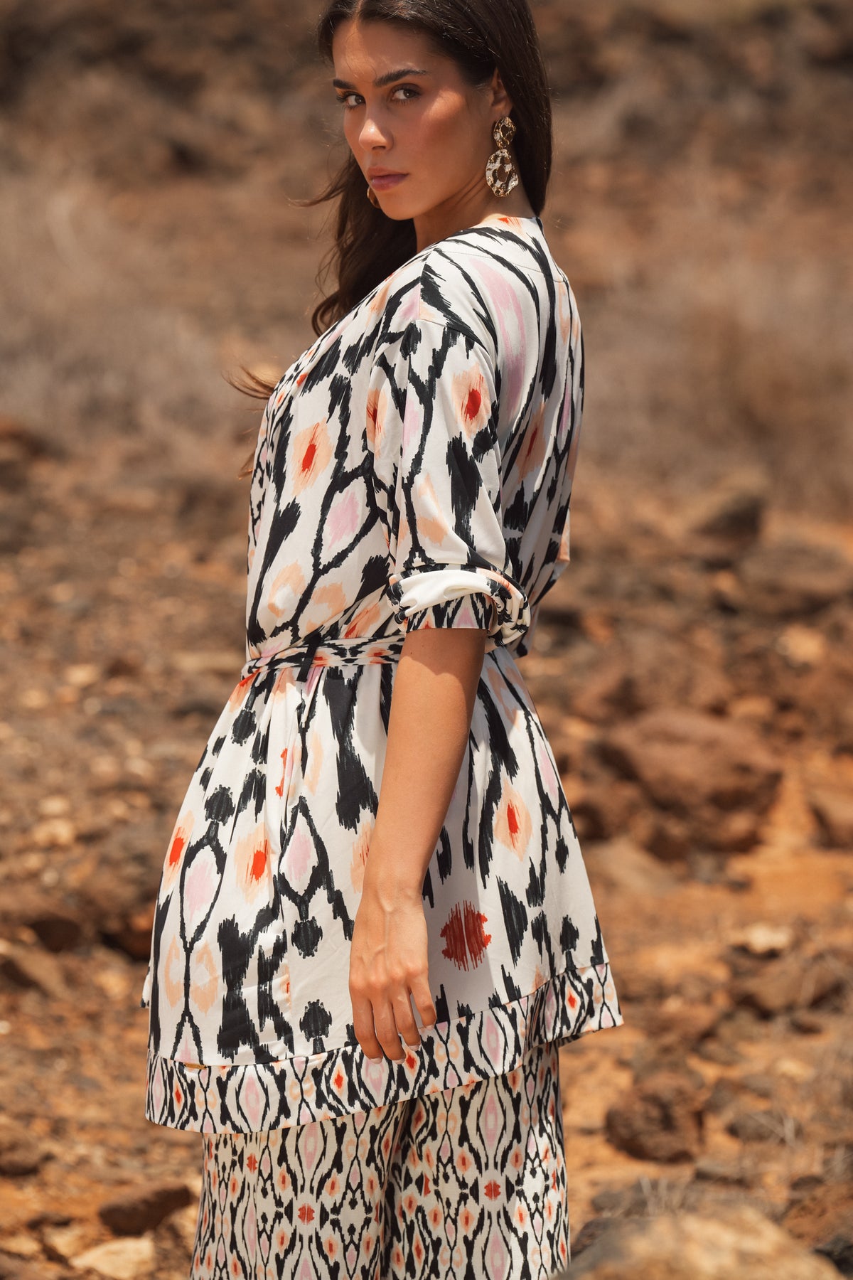 Kimono Estampado Fluido