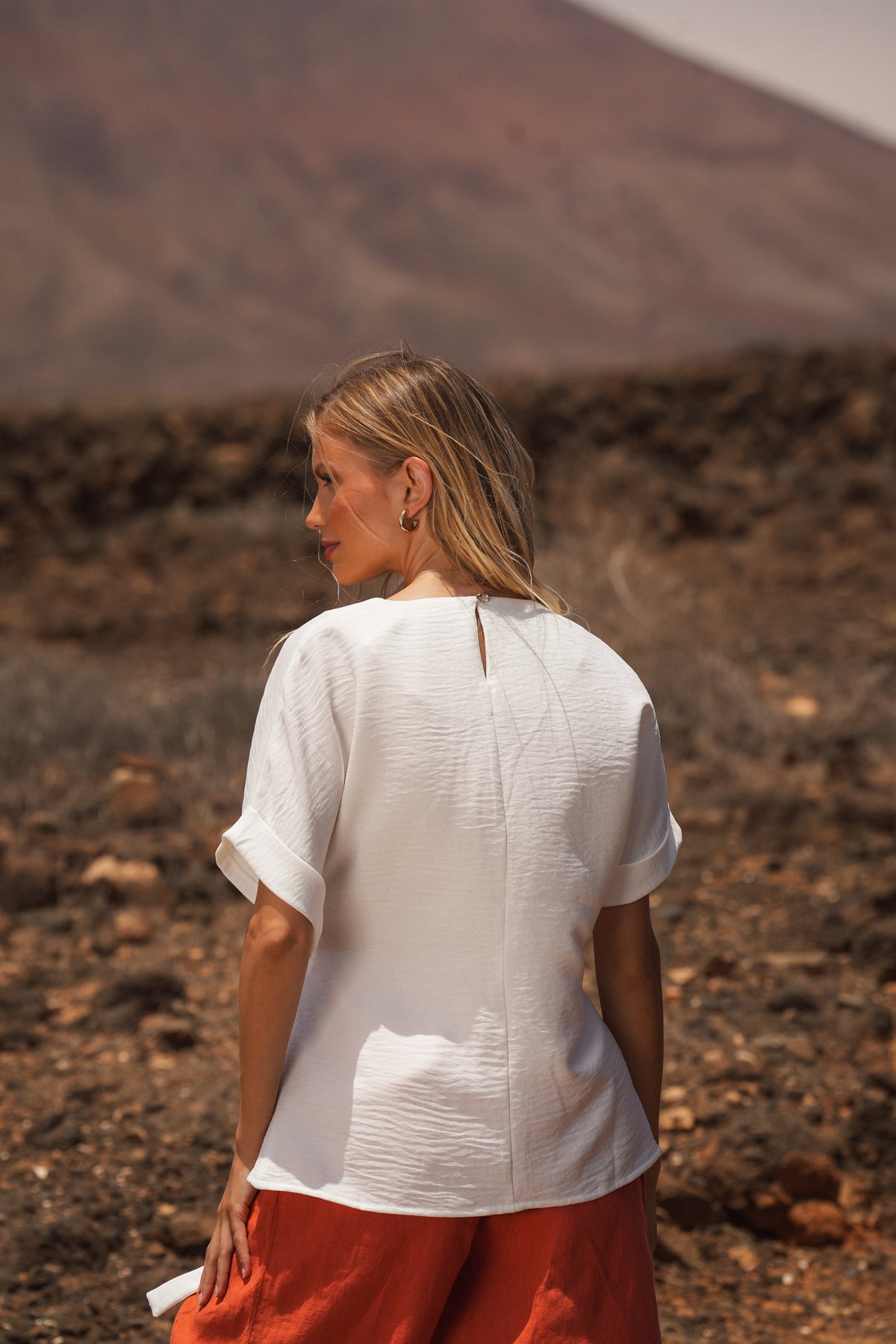 Blouse with Side Belt