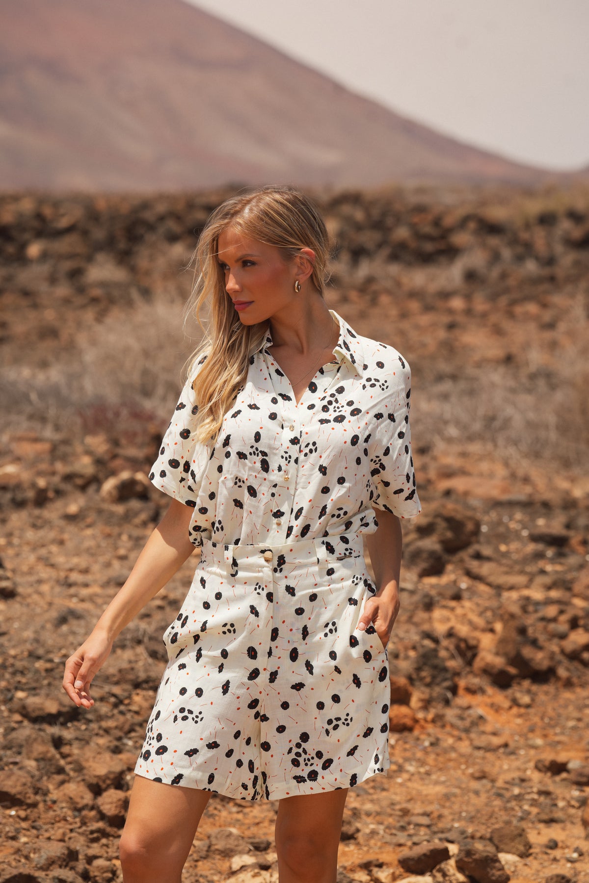 Blusa Fluida Estampado Orgânico