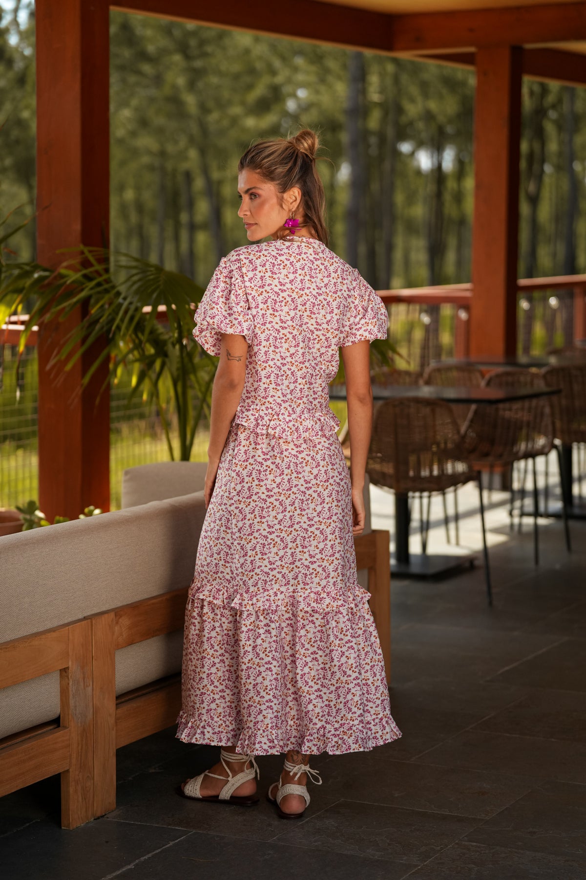 Blusa Decote Bico Flores | GUIMANOS – vista 3