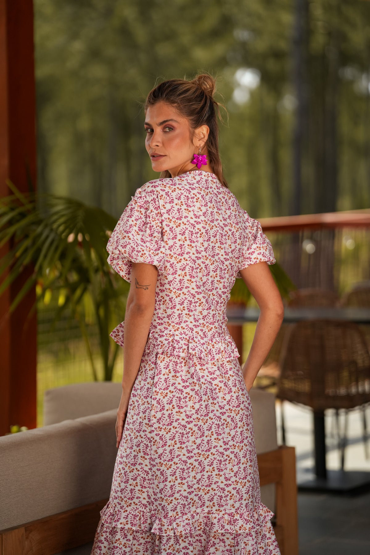 Blusa Decote Bico Flores | GUIMANOS – vista 4