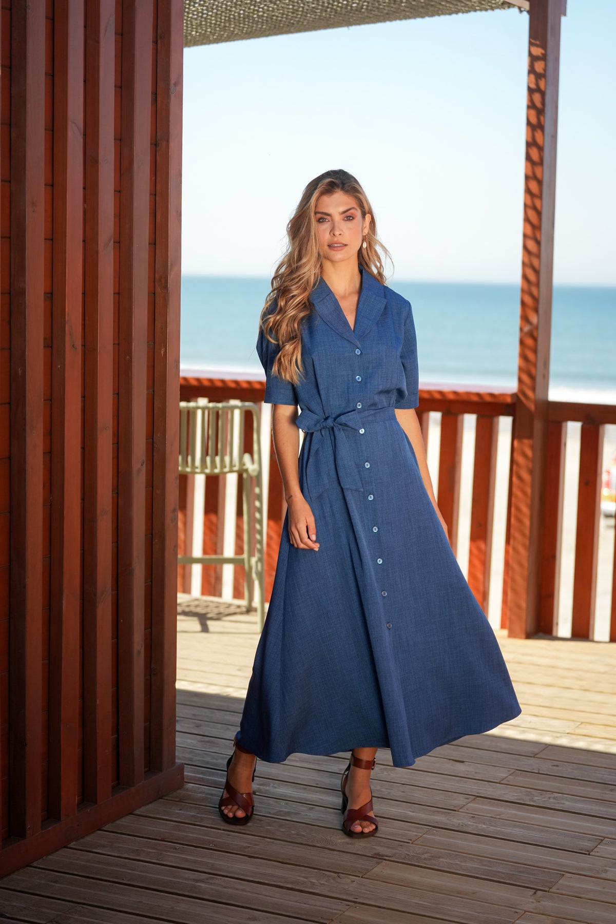 Vestido Midi Botões | GUIMANOS