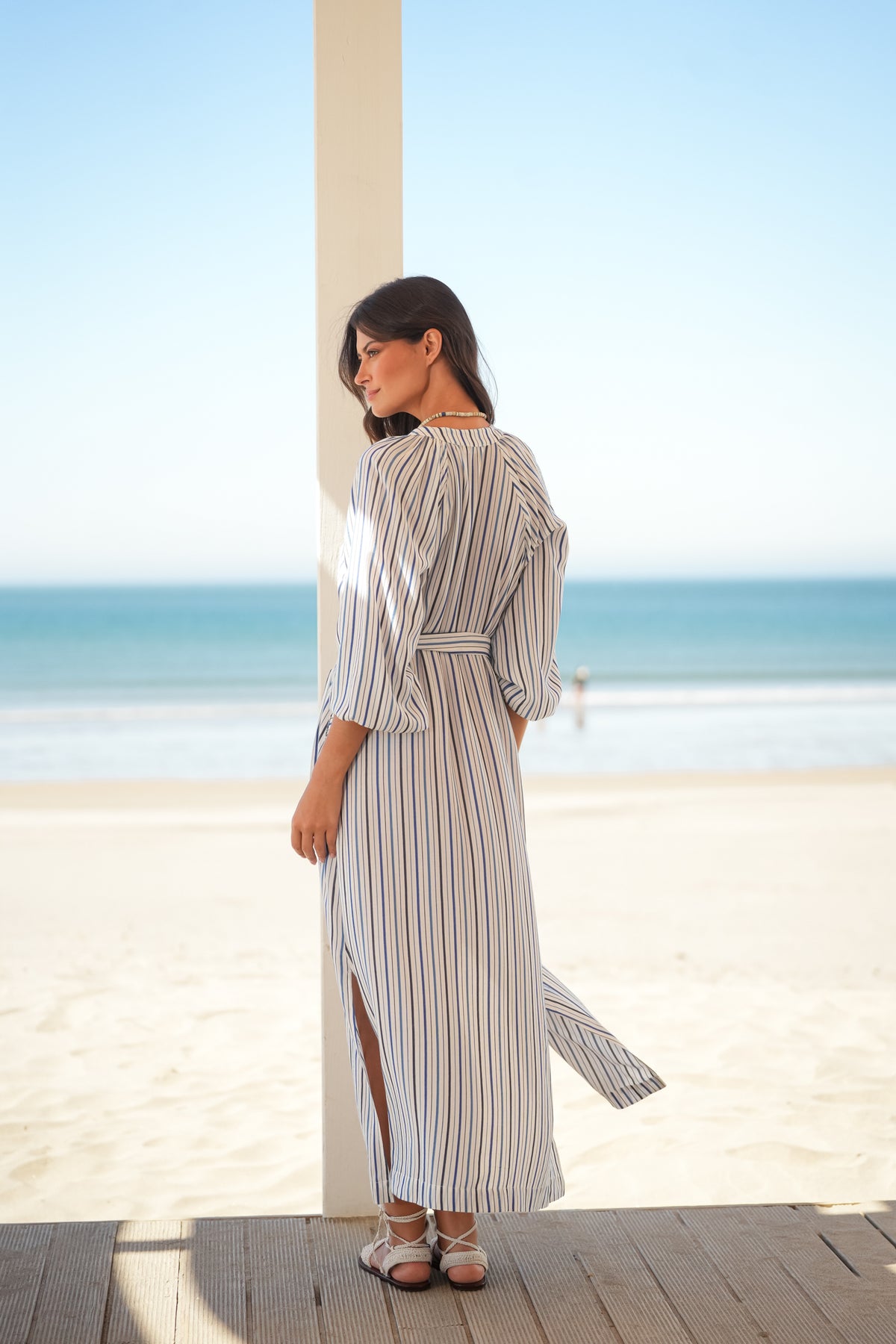 Vestido Riscas Comprido | GUIMANOS – vista 5