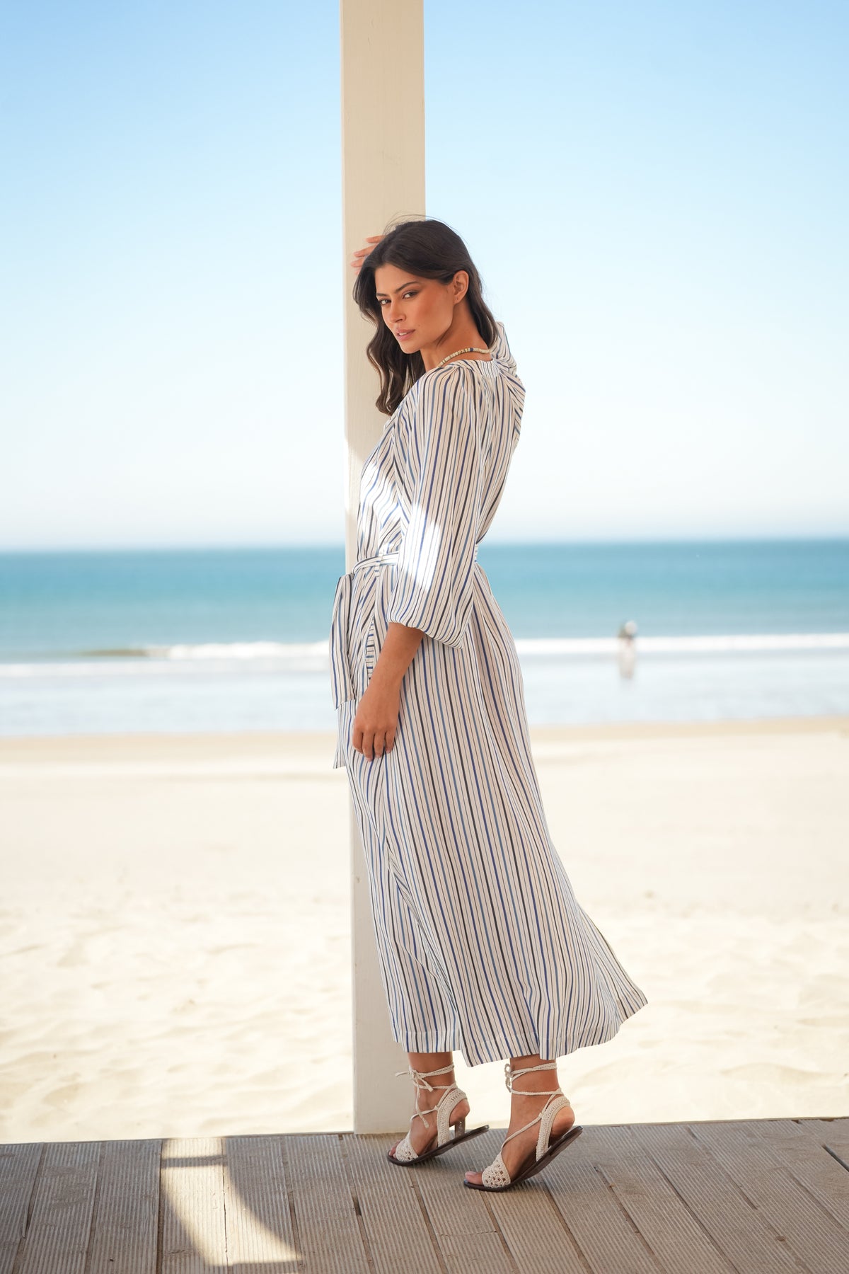 Vestido Riscas Comprido | GUIMANOS – vista 6