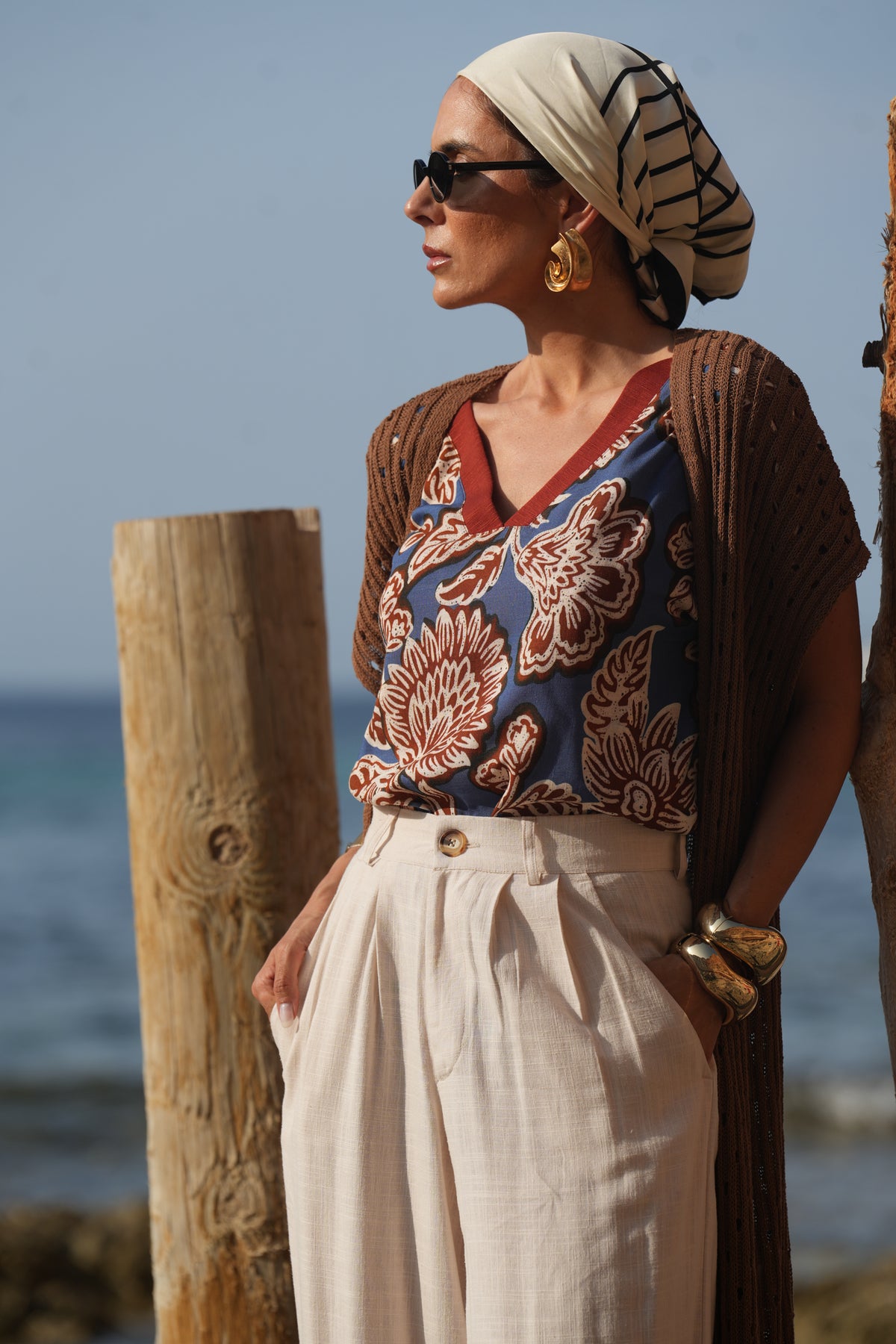 Printed Linen T-shirt