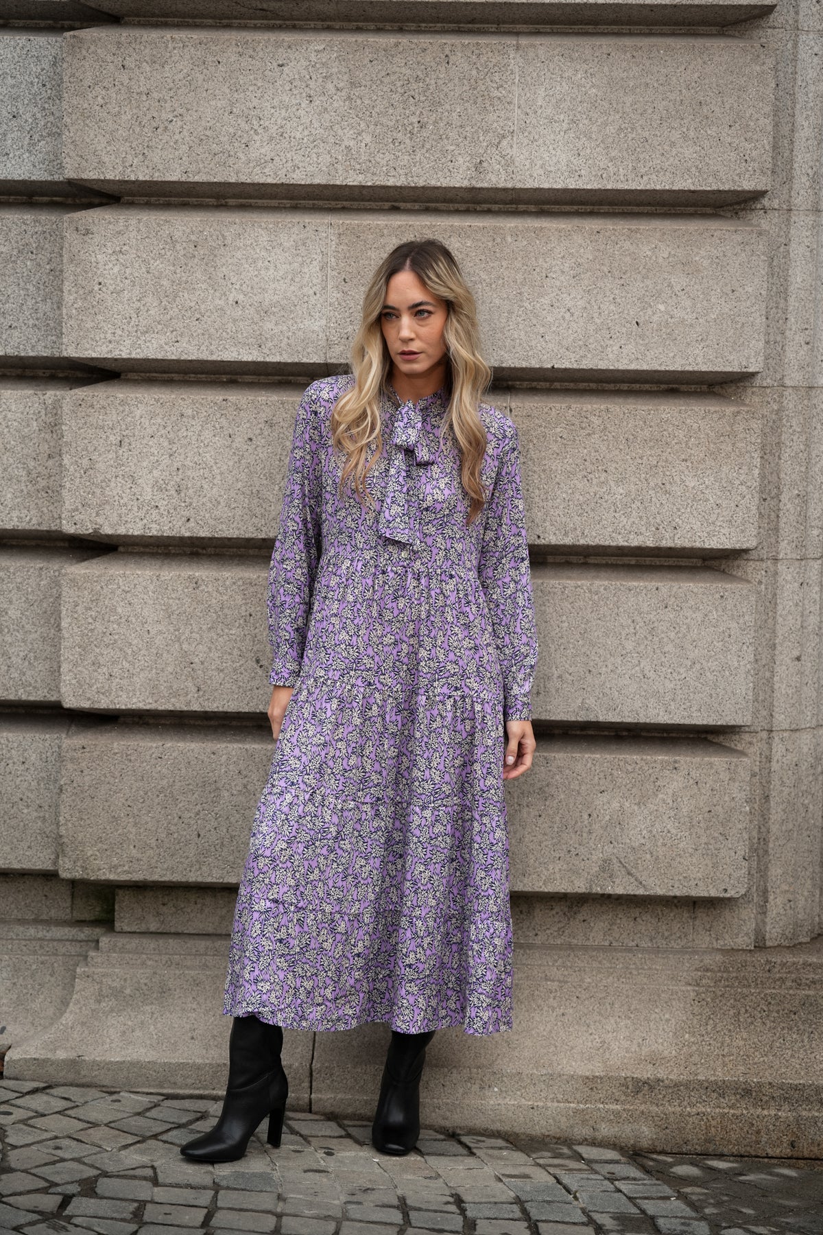 Vestido Comprido com Laço