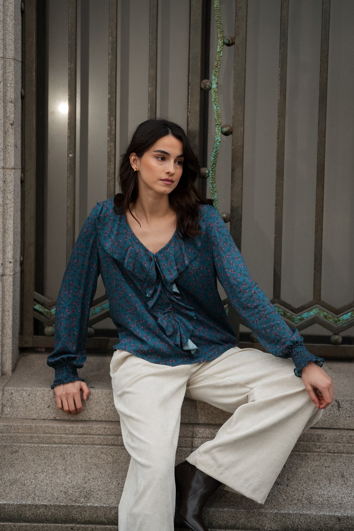 Blusa Estampada com Folho