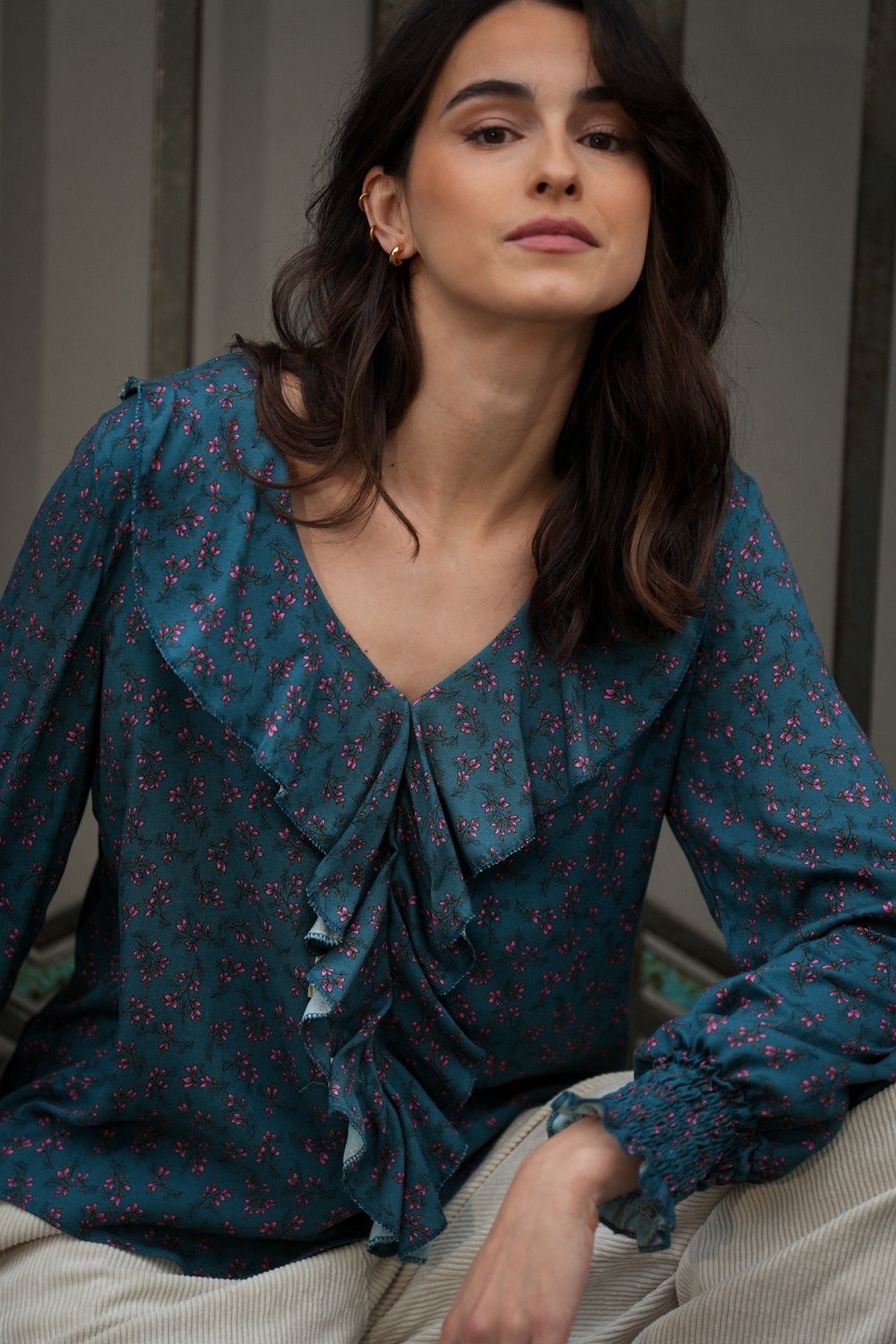 Blusa Estampada com Folho