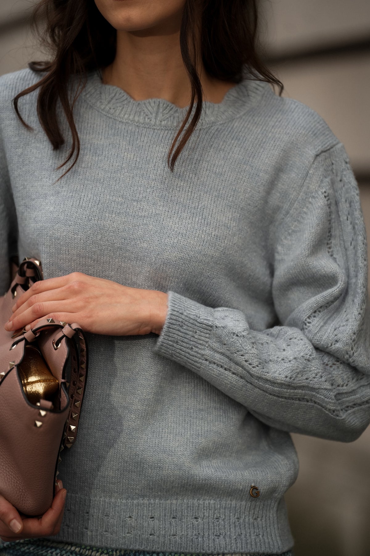 Camisola  Detalhe Vazado nas Mangas