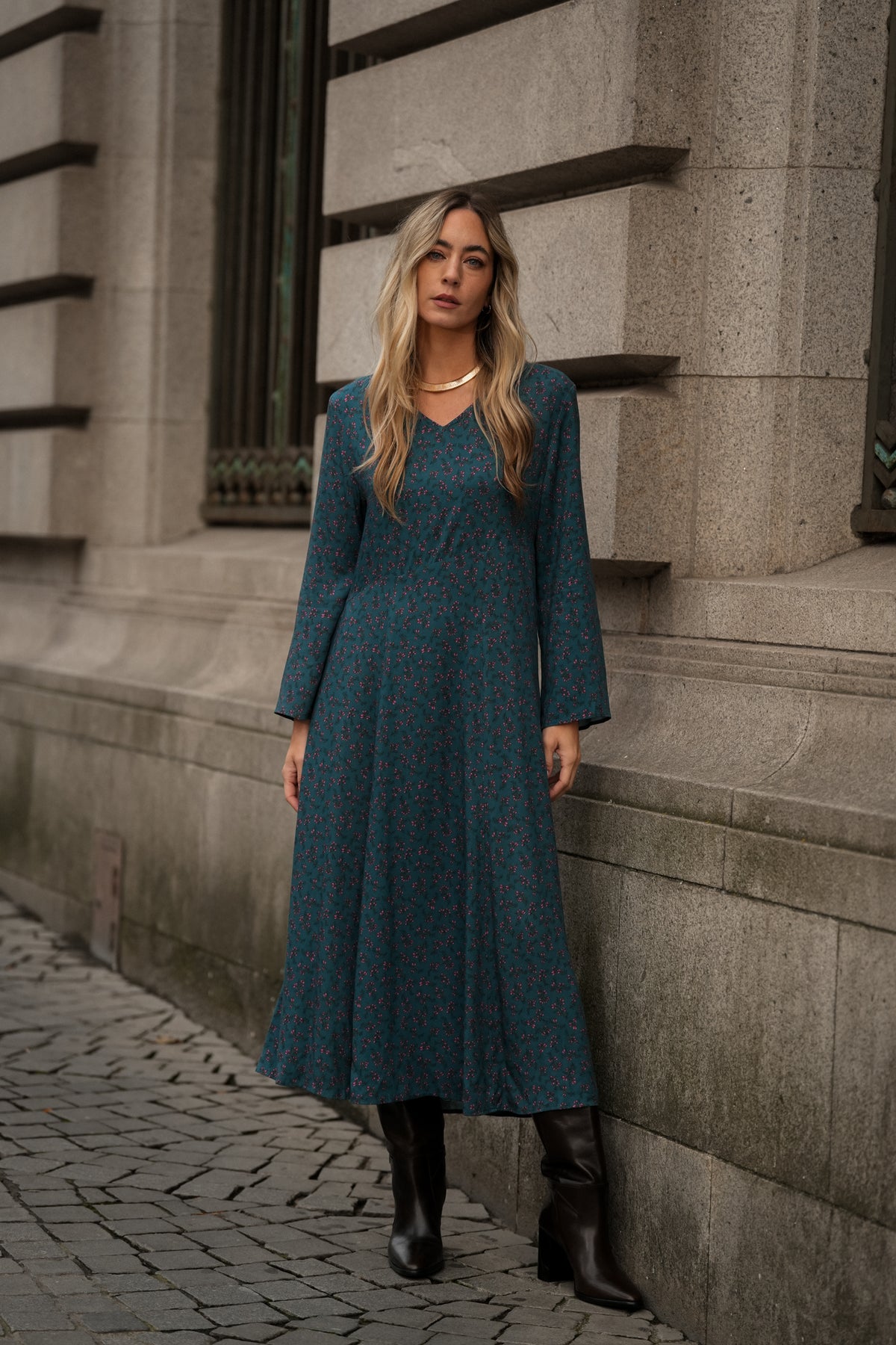 Vestido Comprido Estampa Floral | GUIMANOS
