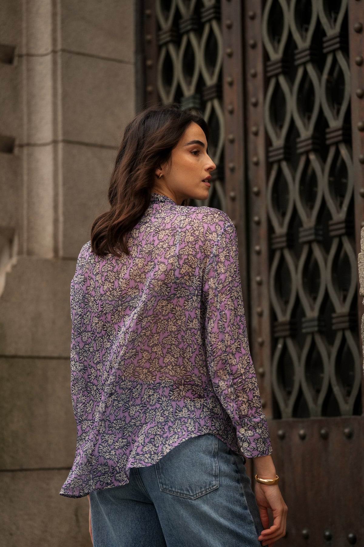 Blusa Estampada com Laço
