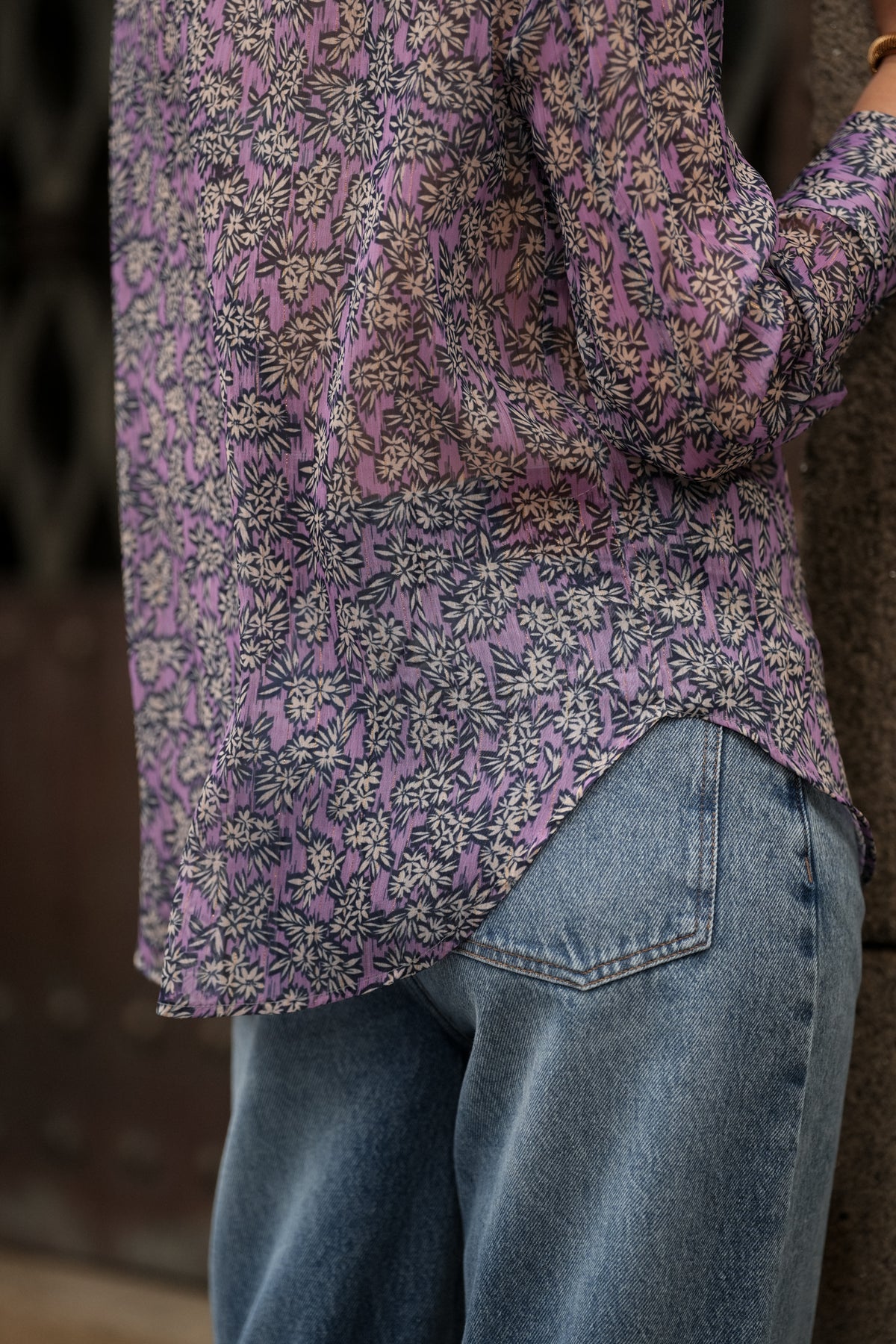 Blusa Estampada com Laço