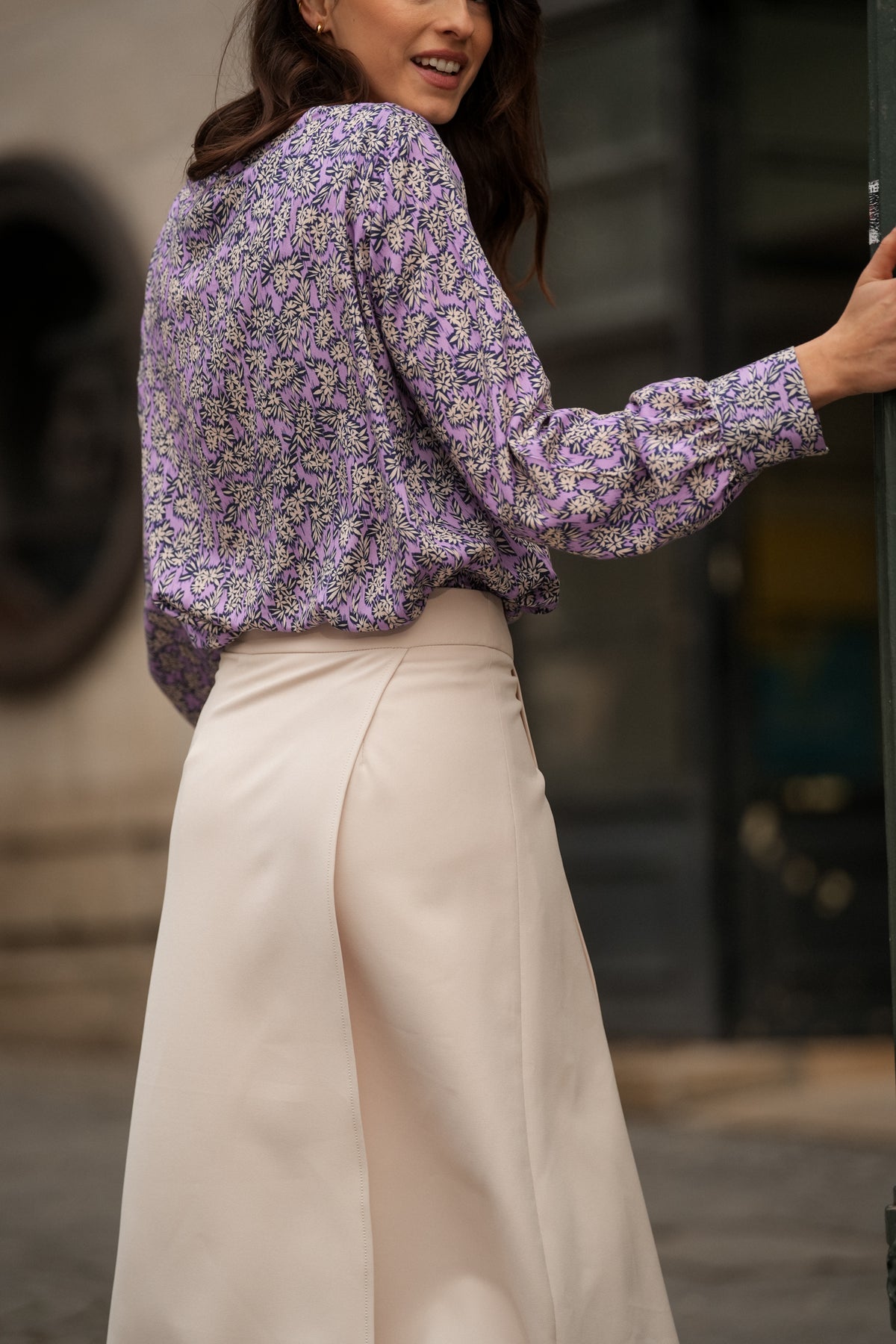 Blusa Estampada Decote V