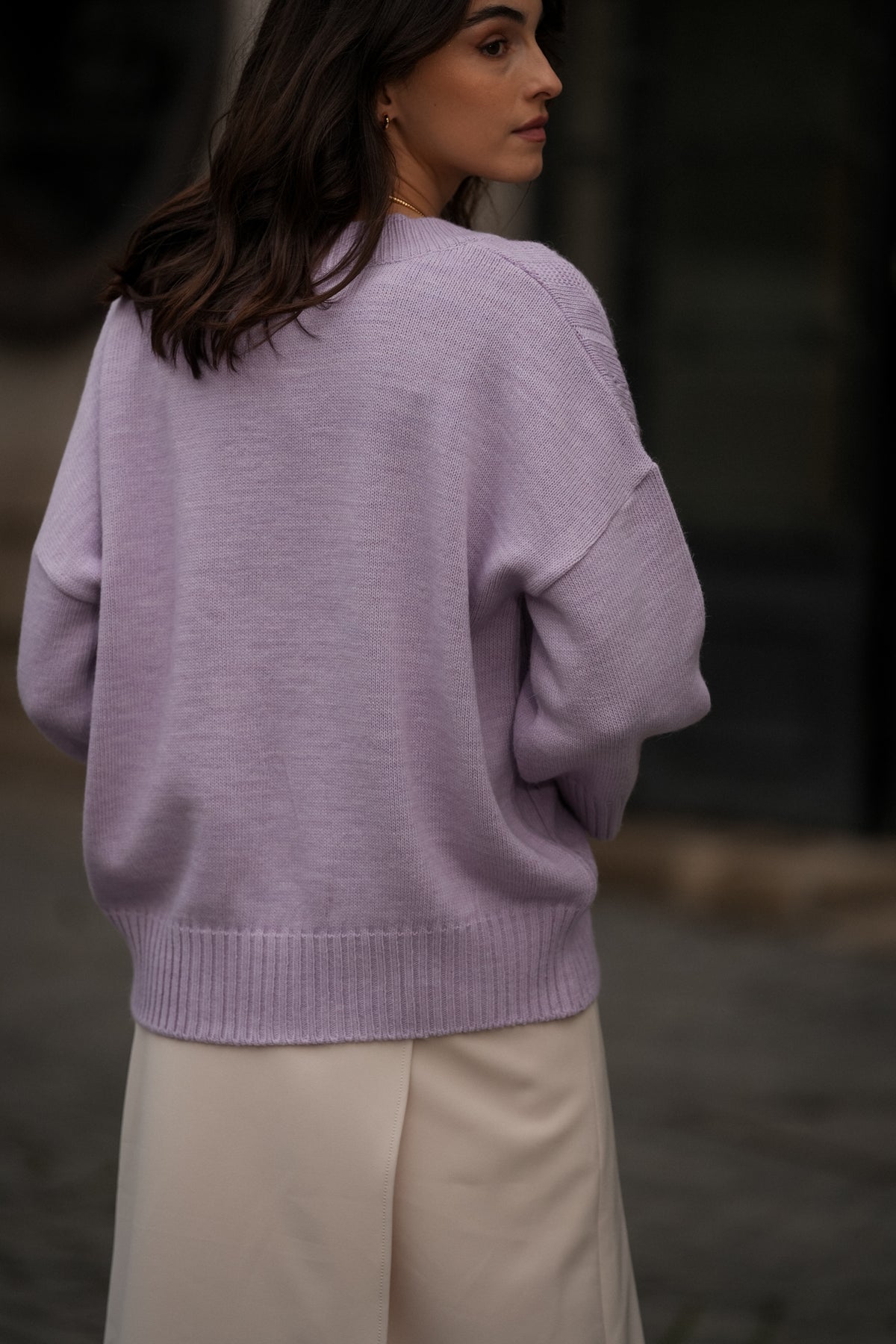 Camisola com Decote em Bico