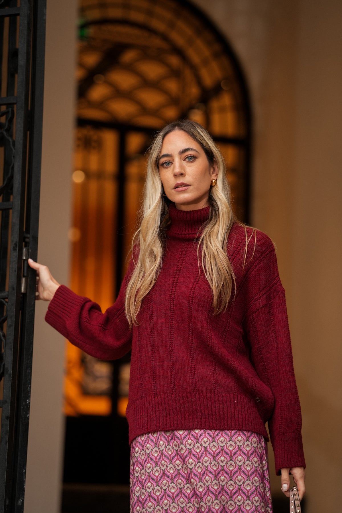 Camisola Gola Alta em Malha