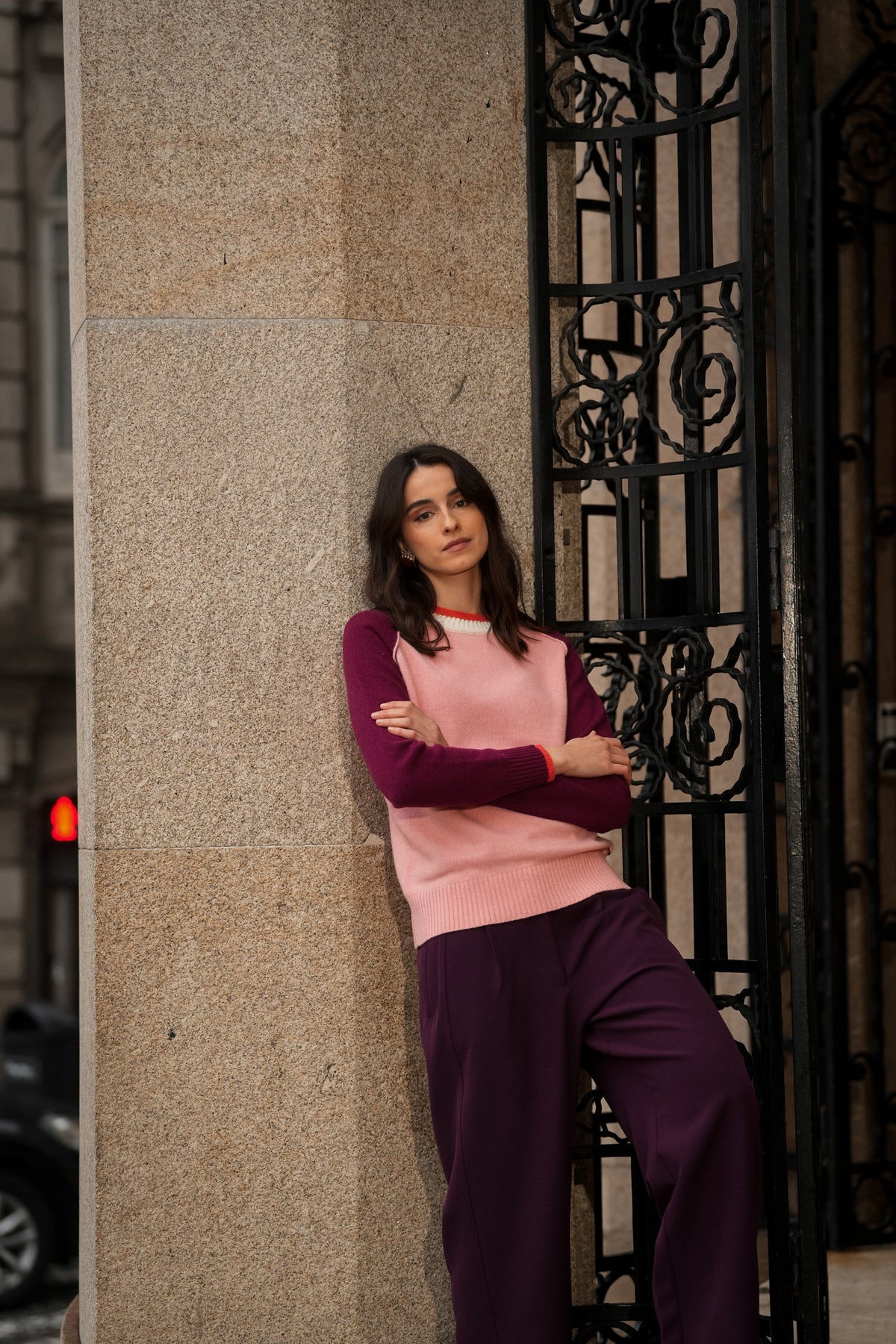 Camisola Bicolor em Lã