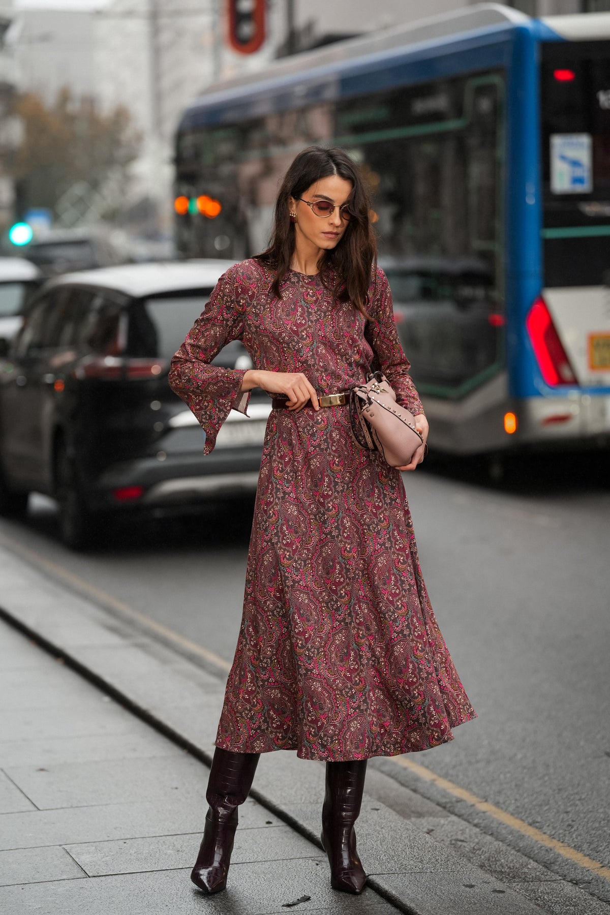 Vestido Comprido Estampado Paisley