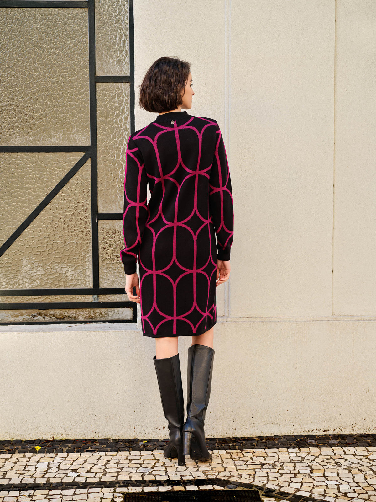 Vestido Malha Padrão | GUIMANOS – vista 2