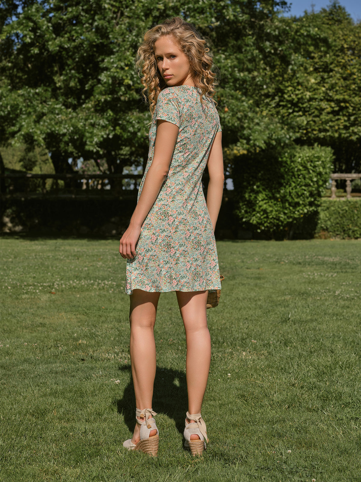 Vestido Malha Flores | GUIMANOS – vista 2