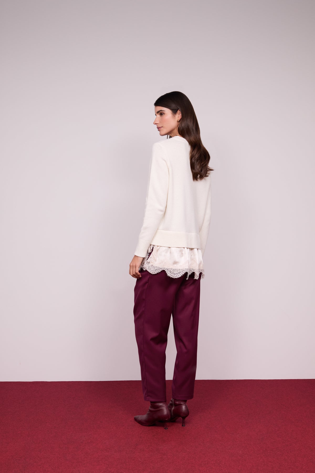 Camisola Decote Redondo com Cetim