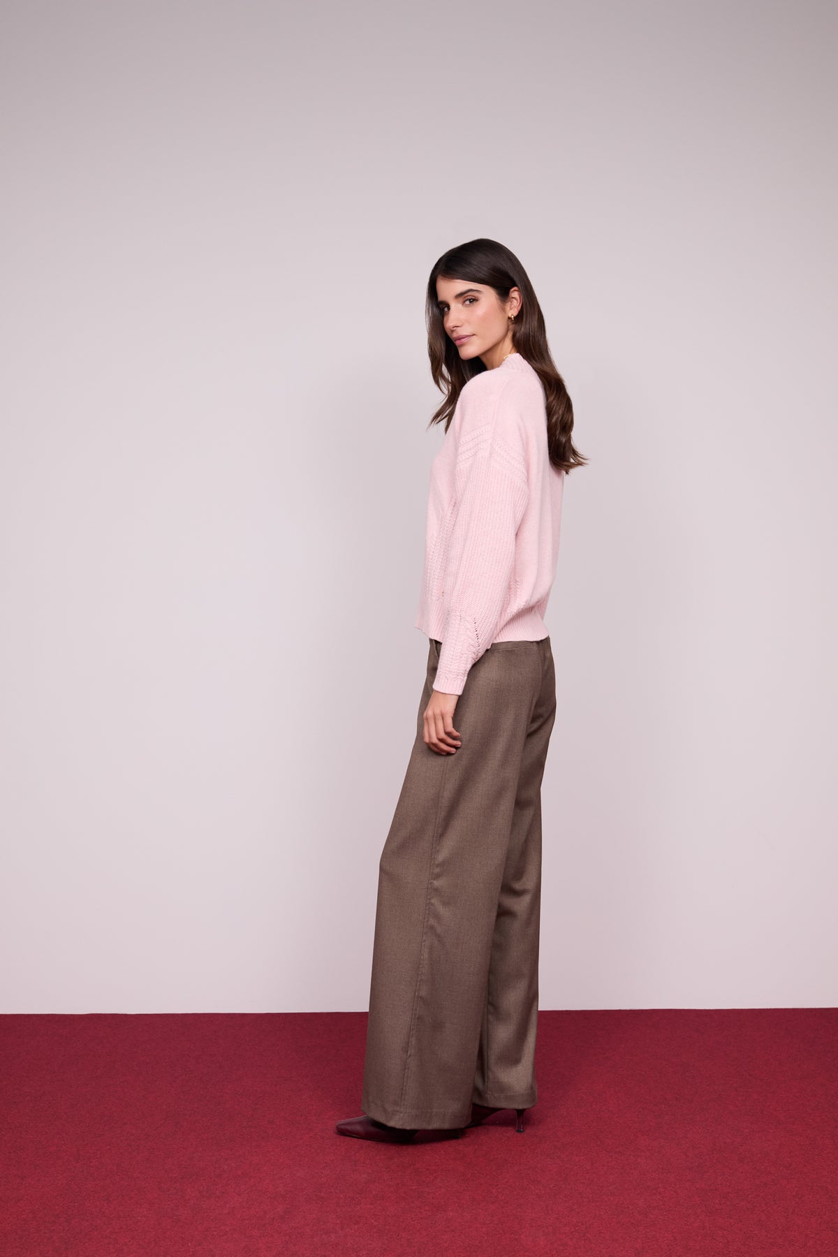 Camisola Decote V Tranças