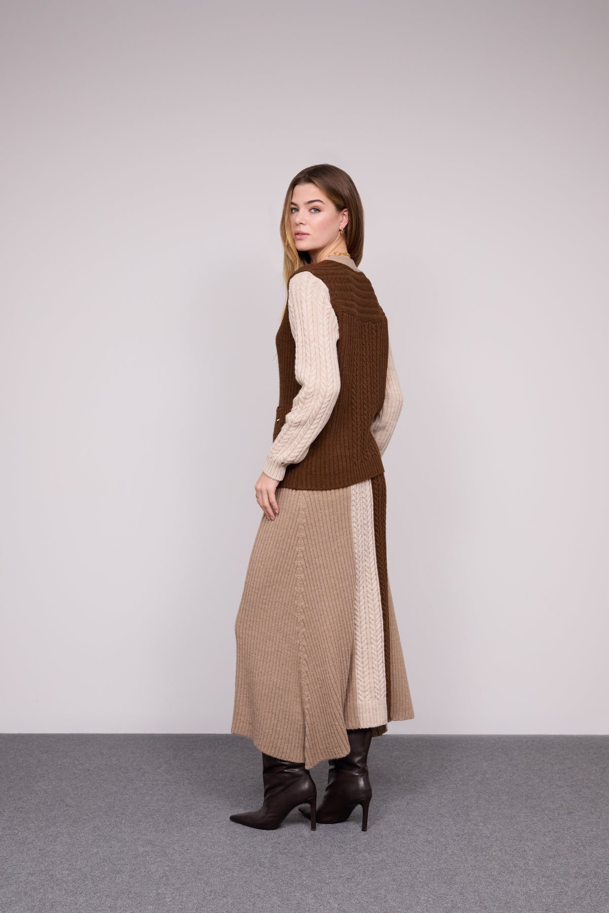 Cardigan Malha Bicolor — GUIMANOS