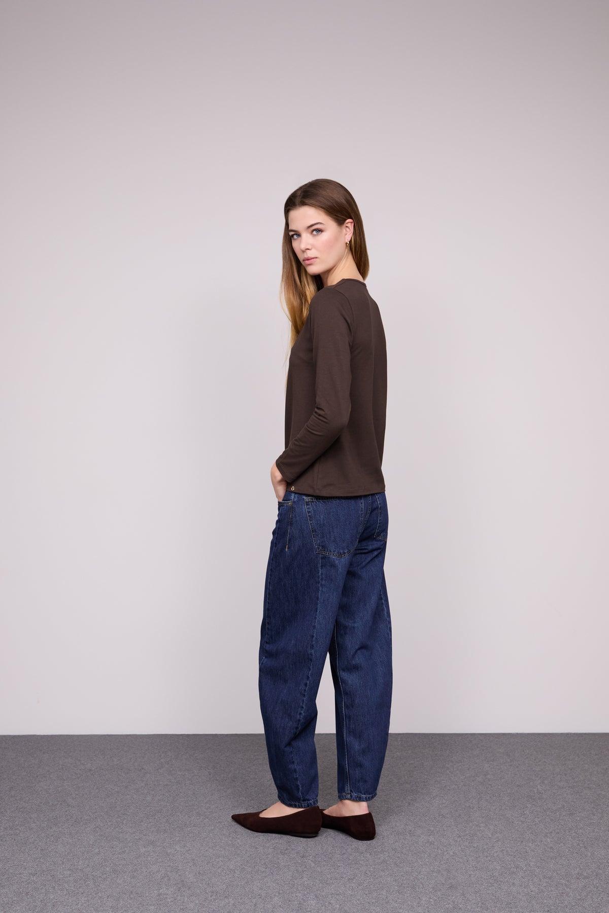 Asymmetric Neckline Sweater