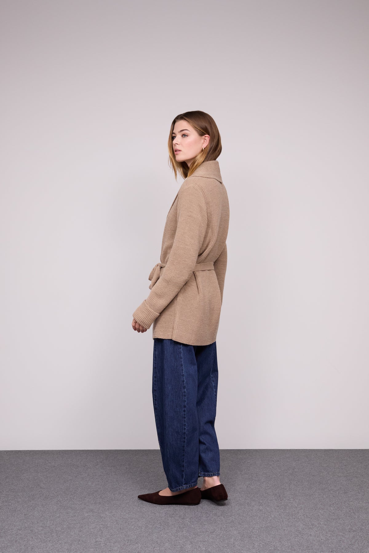 Cardigan Malha — Camel