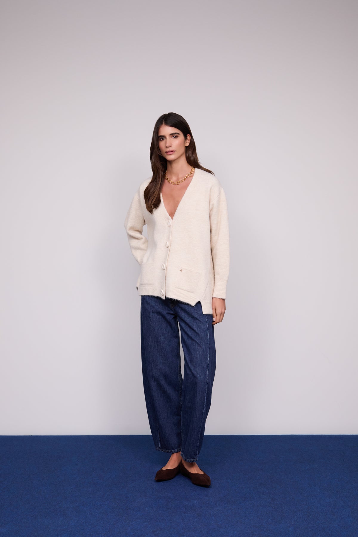Cardigan Evasé — Branco