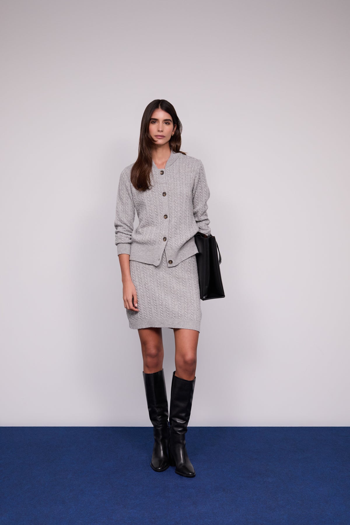 Cardigan Tranças Lã