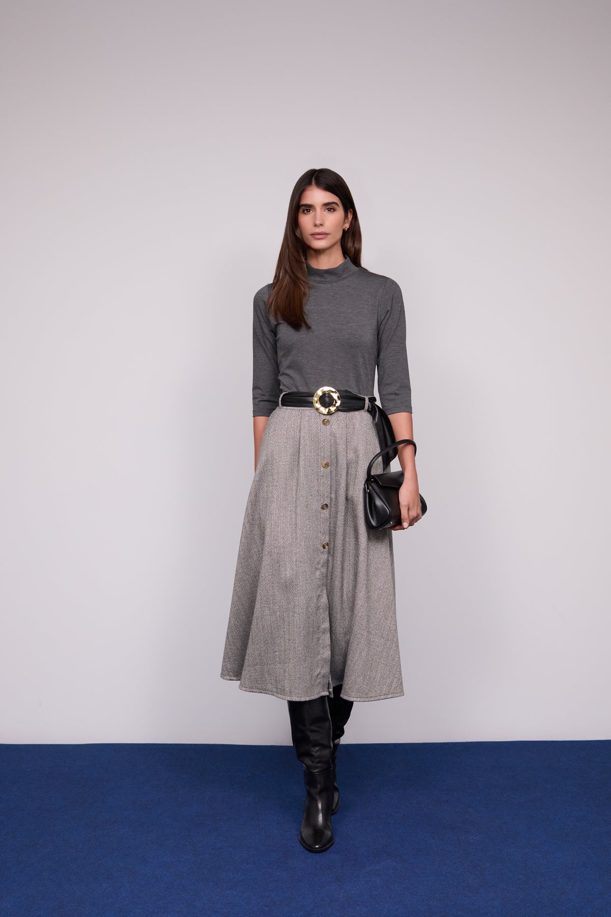 Two-Material Dress