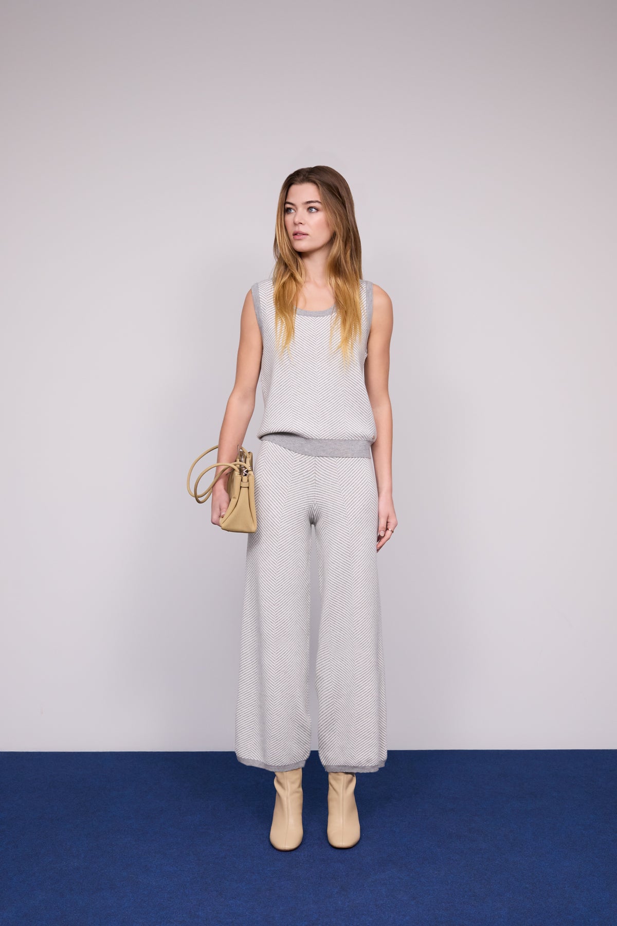 Colete Jacquard — Cinza