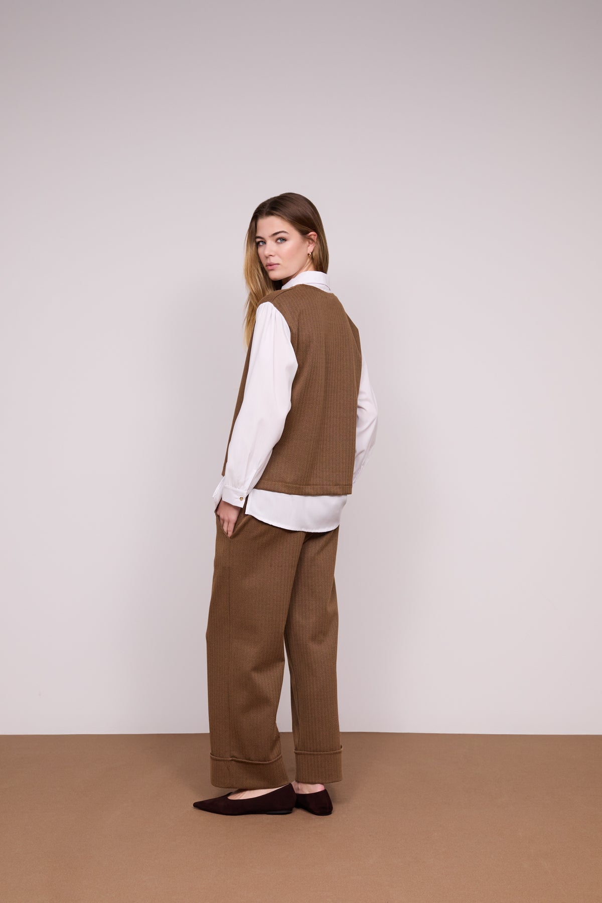 Mixed Material Blouse