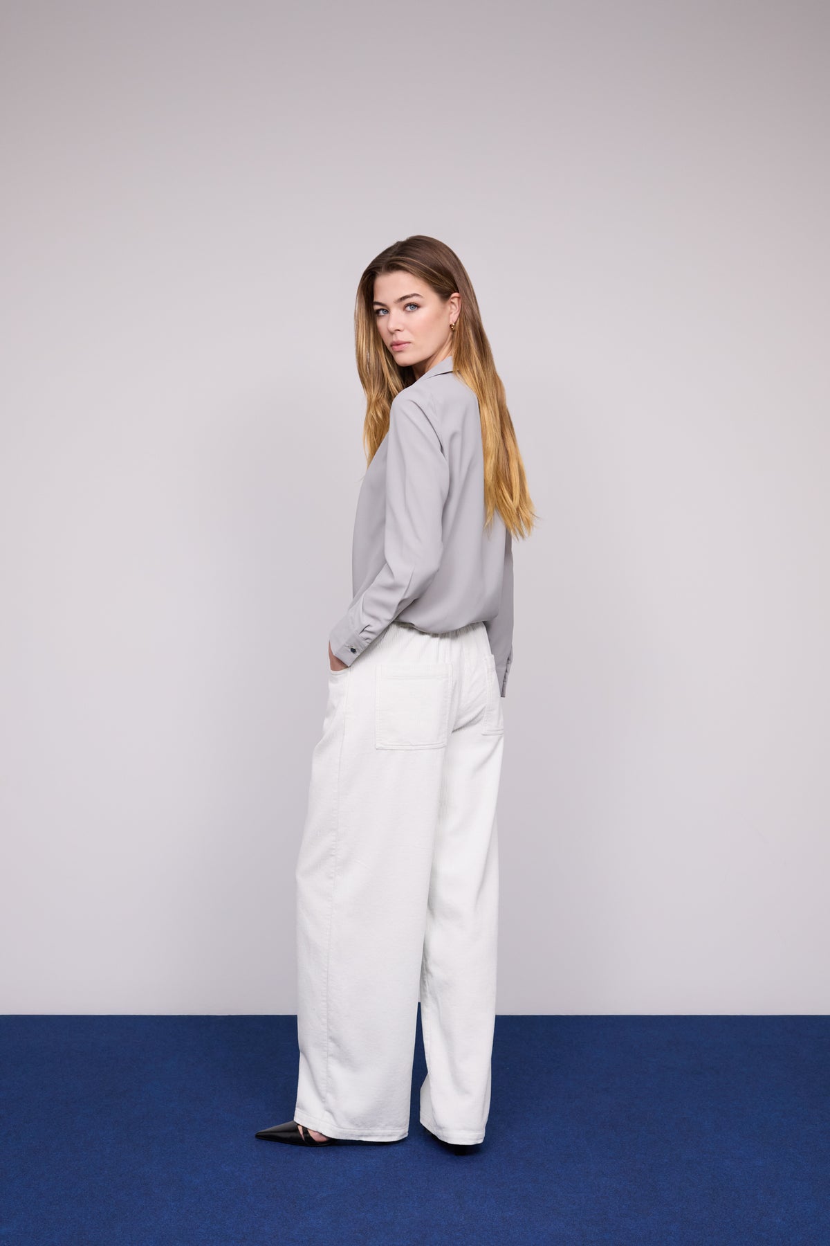 Draped Neckline Blouse