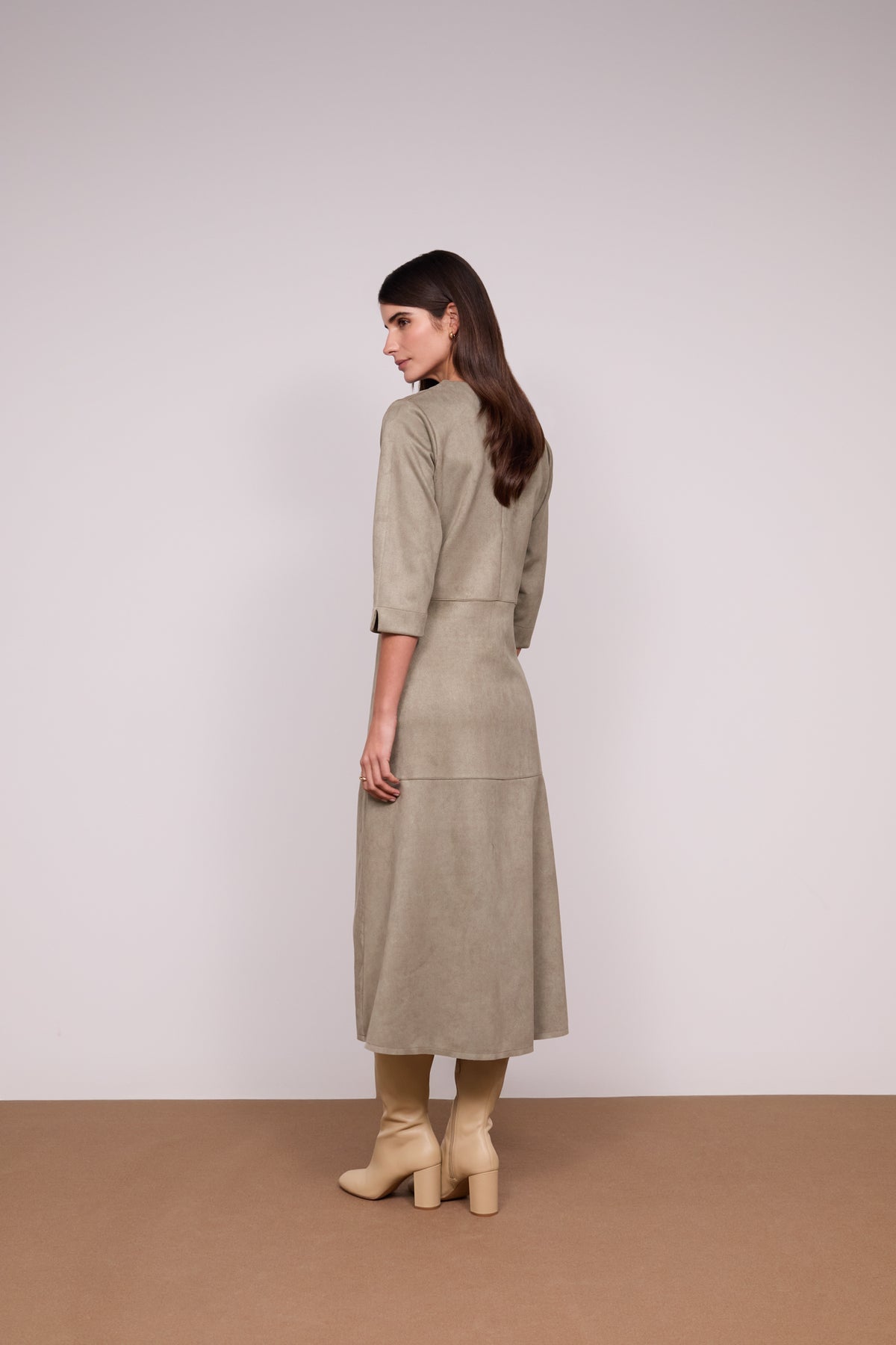 Midi Suede Dress