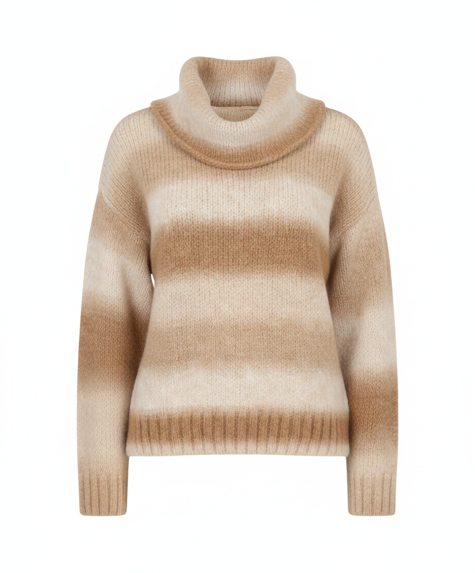 Malha Gola Alta em Efeito Degradé