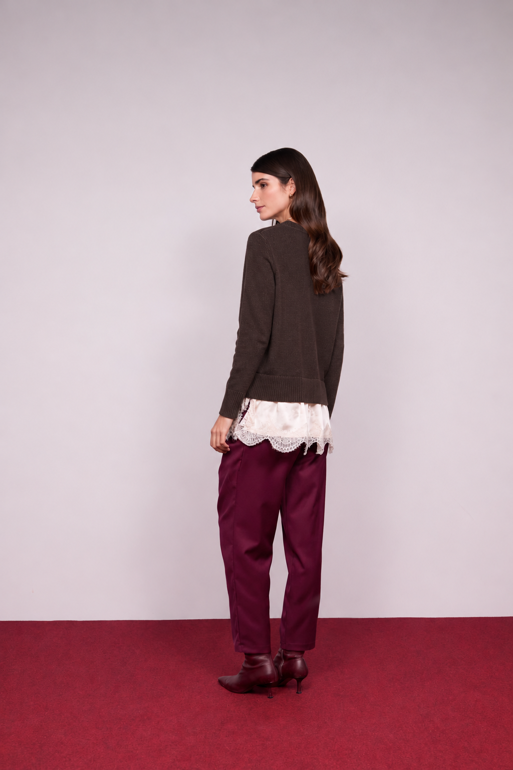 Camisola Decote Redondo com Cetim