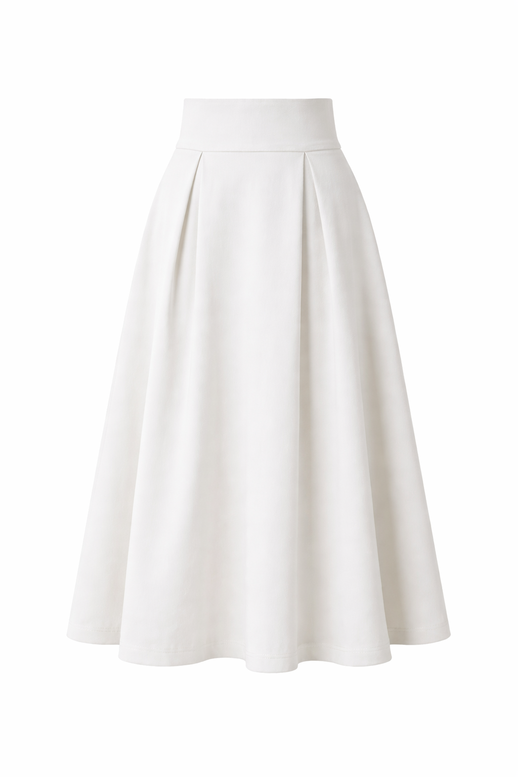 High-waisted midi skirt