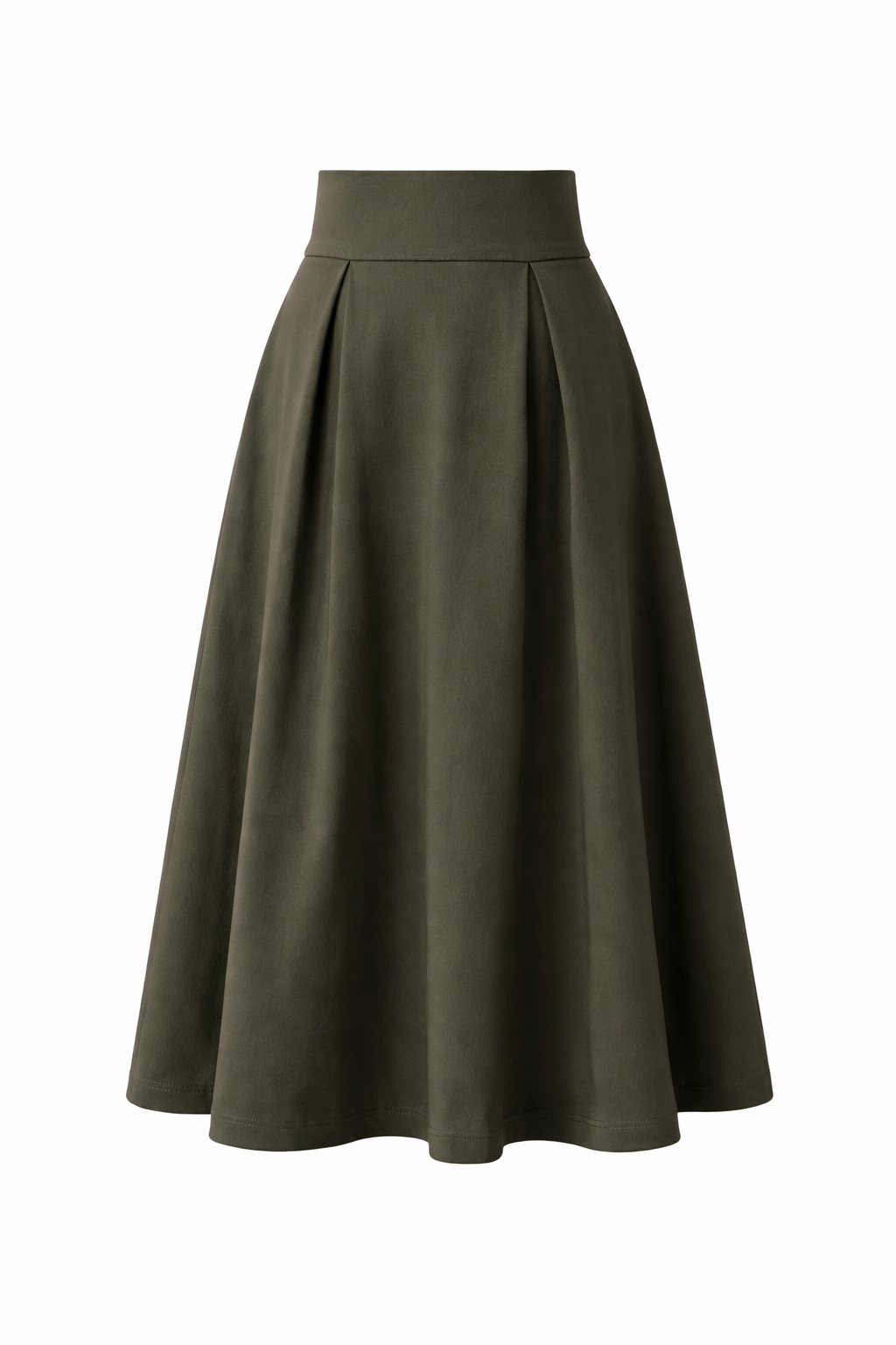 High-waisted midi skirt