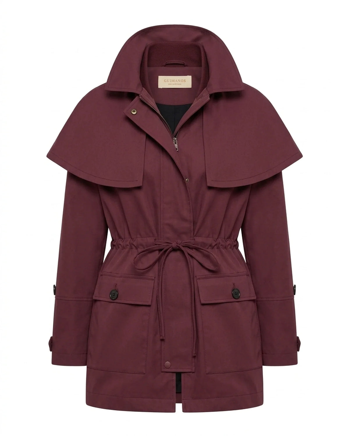 Parka com Cordão Bordeaux