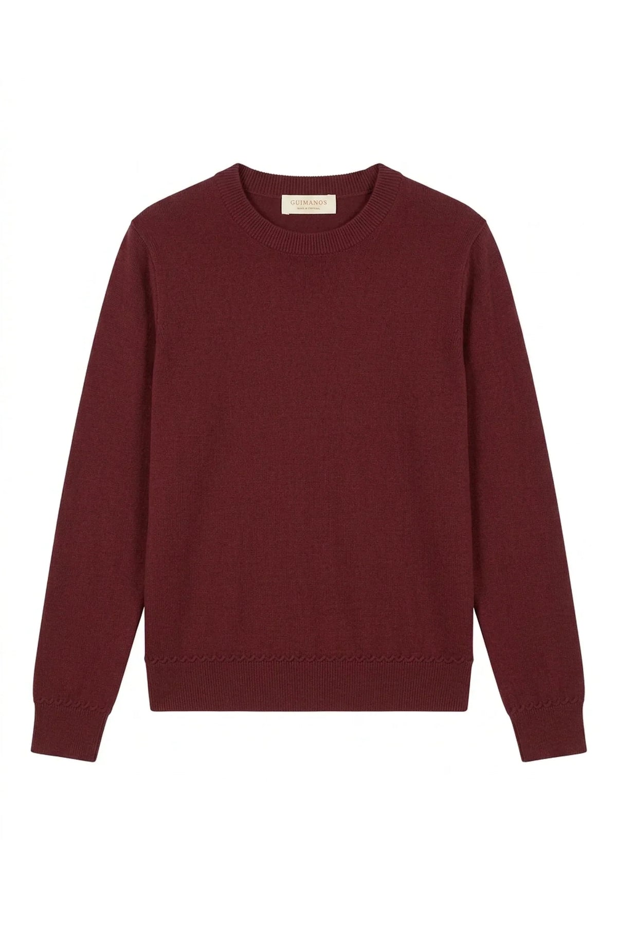 Camisola Malha Fina Caxemira Bordeaux