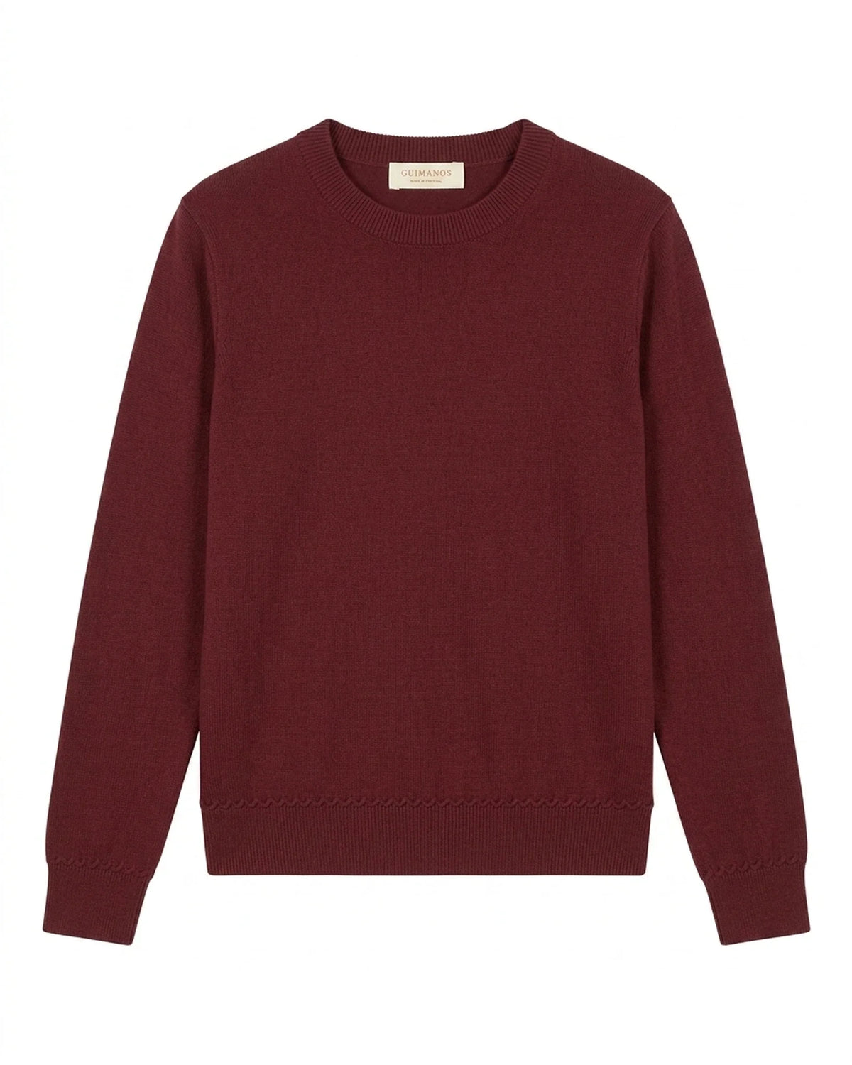 Camisola Malha Fina Caxemira Bordeaux