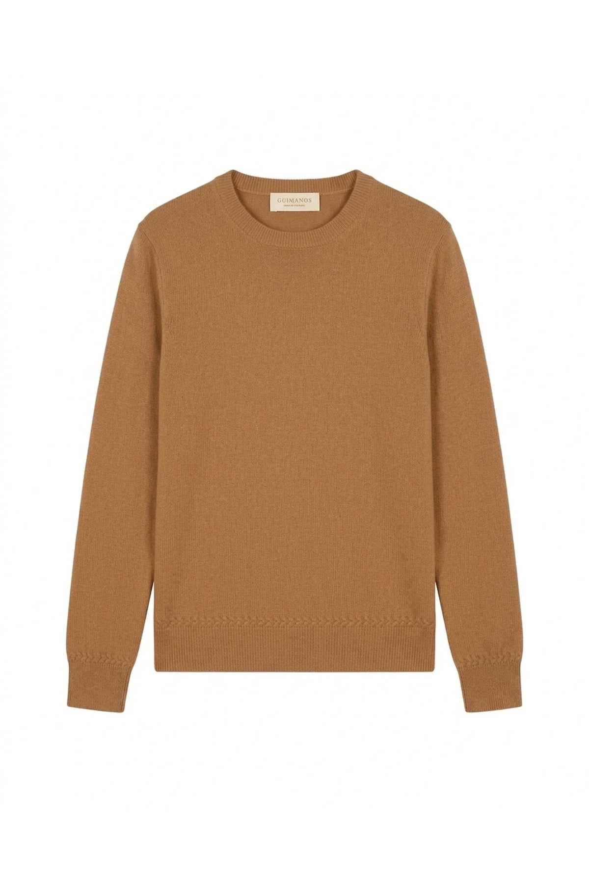 Camisola Malha Fina Caxemira Camel