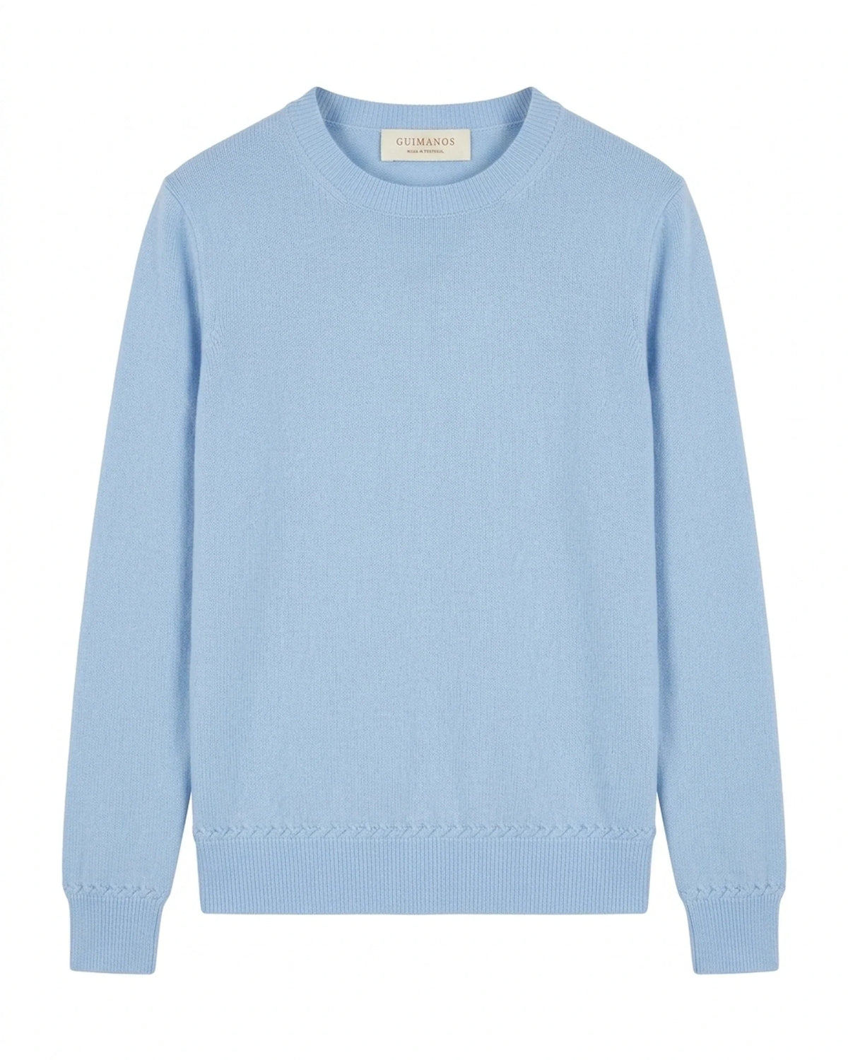 Camisola Malha Fina Caxemira Azul Claro